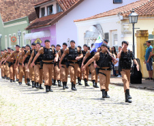 PMPR participa de solenidade militar em alusão aos 130 anos do Cerco da Lapa