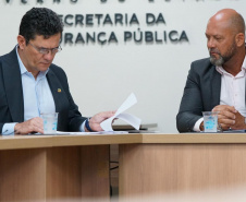 Secretaria da Segurança Pública do Paraná recebe comitiva do Senador Sergio Moro 