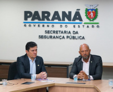 Secretaria da Segurança Pública do Paraná recebe comitiva do Senador Sergio Moro 