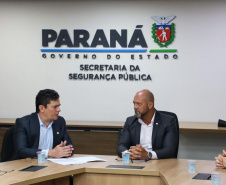 Secretaria da Segurança Pública do Paraná recebe comitiva do Senador Sergio Moro 