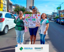 Polícia Militar do Paraná participa de ação contra a dengue em colégio em Cornélio Procópio