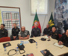 Policiais do BPRONE da PMPR trocam experiências com Guarda Nacional de Portugal