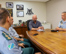 Secretário da Segurança Pública recebe visita de militares do Mato Grosso do Sul