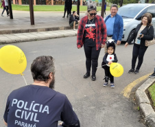 PCPR leva orientações sobre o Maio Amarelo para a população de Curitiba e Maringá