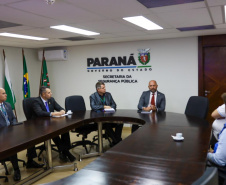 Secretário Hudson recebe o deputado federal Felipe Francischini em seu gabinete