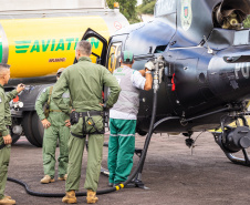 Polícia Civil do Paraná envia helicóptero e policiais para auxiliar o Rio Grande do Sul