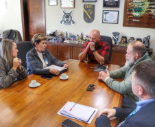 Secretário de Segurança Pública recebe visita da prefeita de Ponta Grossa na Sesp