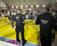 Com 104 agentes e muita tecnologia, forças de segurança do PR seguem apoiando o RS