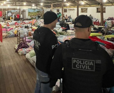 Com 104 agentes e muita tecnologia, forças de segurança do PR seguem apoiando o RS