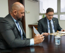 Secretário Hudson recebe o deputado estadual Matheus Vermelho