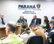 Secretário Hudson recebe secretária nacional de Enfrentamento à Violência Contra Mulheres Denise Motta Dau 