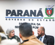 Secretário Hudson recebe secretária nacional de Enfrentamento à Violência Contra Mulheres Denise Motta Dau 