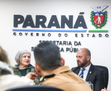 Secretário Hudson recebe secretária nacional de Enfrentamento à Violência Contra Mulheres Denise Motta Dau 