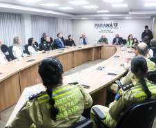 Secretário Hudson recebe secretária nacional de Enfrentamento à Violência Contra Mulheres Denise Motta Dau 