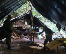 IAT e Força Verde desmobilizam acampamento de caçadores dentro do Pico do Marumbi