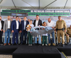 Governador inaugura sede do Batalhão de Patrulha Escolar e entrega 52 viaturas da Rotam
