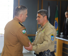 Solenidade militar marca passagem de função de Corregedor-Geral da PMPR