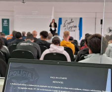 PCPR realiza palestras no Município de Colombo, no âmbito do Programa Mulher Segura, segunda fase “DE HOMEM PARA HOMEM”