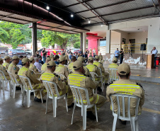 CBMPR de Campo Mourão recebe novo caminhão ABTR
