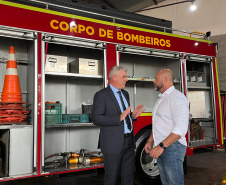 CBMPR de Campo Mourão recebe novo caminhão ABTR