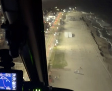 PCPR realiza voos noturnos especializados de polícia judiciária no Litoral
