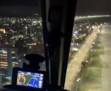 PCPR realiza voos noturnos especializados de polícia judiciária no Litoral