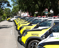 Reforço nas estradas: DER/PR entrega 36 viaturas e 5 cães ao Batalhão de Polícia Rodoviária