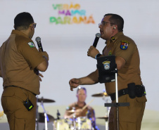 Banda da PMPR estreia no palco principal do Verão Maior e levanta o público em Matinhos