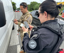  Forças de segurança fazem operação integrada nas rodovias do Litoral 