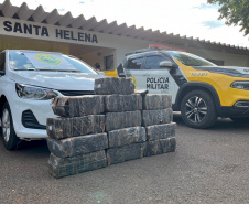 PM apreende 200 quilos de maconha após perseguição em Diamante do Oeste