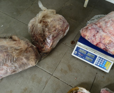  PCPR e Vigilância Sanitária apreendem 161 quilos de carne em Pontal do Paraná