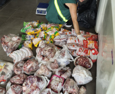  PCPR e Vigilância Sanitária apreendem 161 quilos de carne em Pontal do Paraná