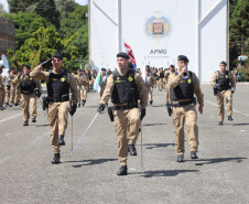 Polícia Militar do Paraná realiza solenidade de troca de comando na academia Policial Militar do Guatupê