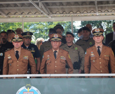 Polícia Militar do Paraná realiza solenidade de troca de comando na academia Policial Militar do Guatupê