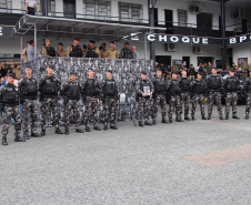 Polícia Militar do Paraná realiza solenidade que marca passagem de comando no Batalhão de Polícia de Choque