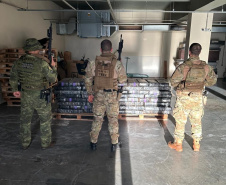 PMPR apreende uma tonelada de maconha na região de Guaíra 