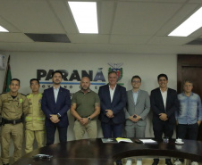 Secretário Hudson recebe o prefeito de Apucarana, Rodolfo Mota