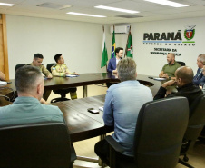 Secretário Hudson recebe o prefeito de Apucarana, Rodolfo Mota