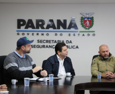 Secretário Hudson recebe prefeito de Corbélia, Thiago Stefanello