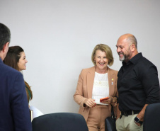 Secretário Hudson recebe deputada estadual Márcia Huçulak e prefeita de Pinhais Rosa Maria