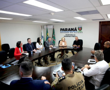 Secretário Hudson recebe deputada estadual Márcia Huçulak e prefeita de Pinhais Rosa Maria