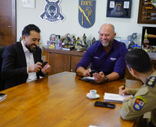 Secretário Hudson se reúne com deputado estadual Soldado Adriano José