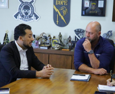 Secretário Hudson se reúne com deputado estadual Soldado Adriano José