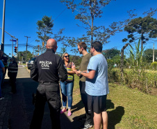 PCPR participa de blitz educativa em alusão ao Maio Amarelo na Capital