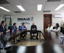 Secretário Hudson se reúne com deputada estadual Mabel Canto e deputado estadual Alexandre Amaro
