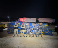 PMPR apreende caminhão com 4 toneladas de maconha em Piraí do Sul 