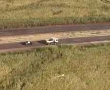 Com apoio de helicóptero, PM recupera veículo furtado de prefeitura no Rio Grande do Sul
