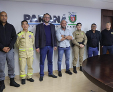 Secretário Hudson recebe o prefeito de Rio Negro, Alessandro Cristian Von Linsingen