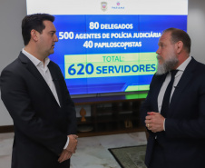 Ratinho Junior anuncia contratação de 620 policiais para reforçar o quadro da Polícia Civil