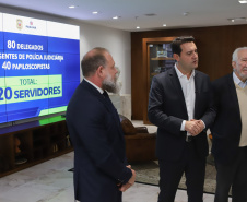 Ratinho Junior anuncia contratação de 620 policiais para reforçar o quadro da Polícia Civil